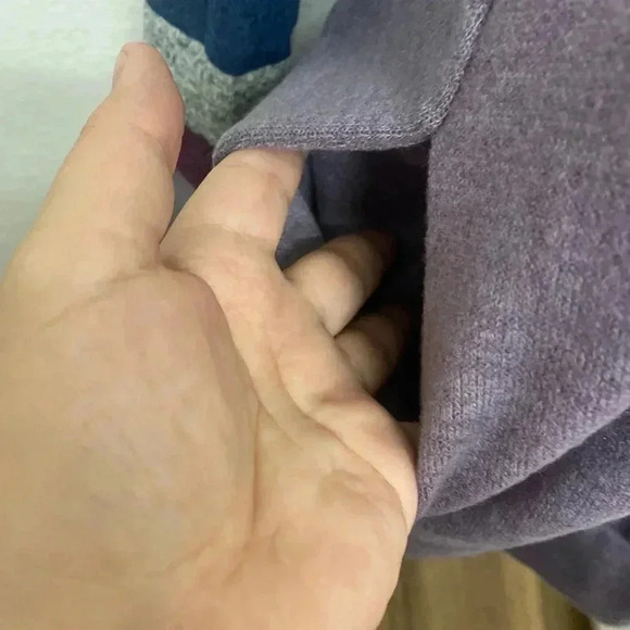 🆕Jardin By Macris Purple Bean Stripe Raglan Side Pockets Tunic S🆕 - Picture 5 of 7